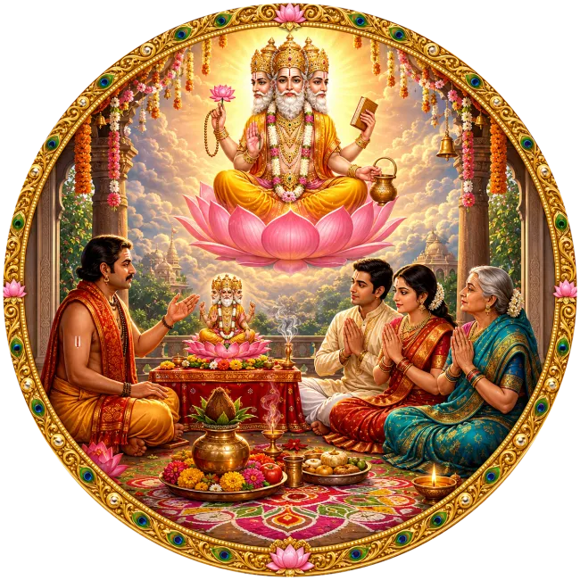 Bramha Ji Vrat Katha Logo