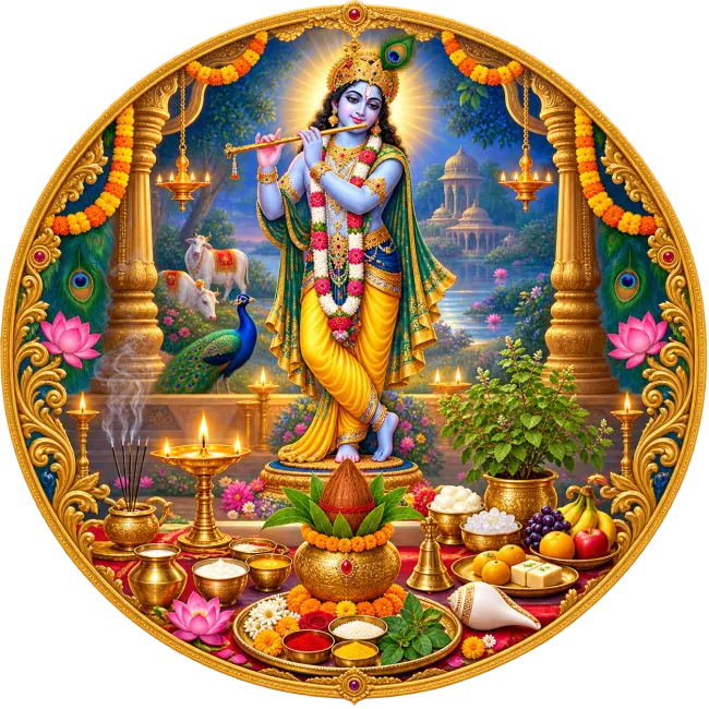 krishna puja vidhi logo
